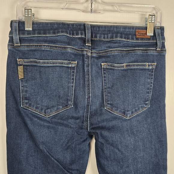 PAIGE Women's Midnight Blue Verdugo Ankle Jeans Raw Hem Size 30 - Picture 9 of 14